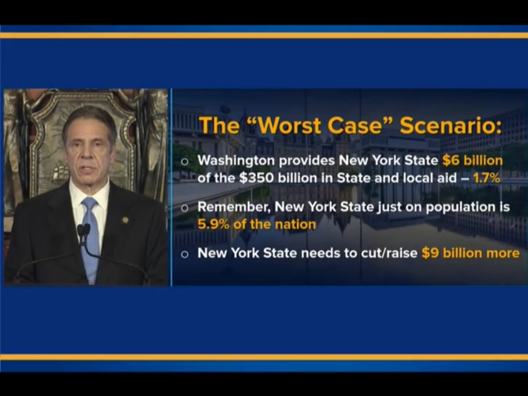 Gov. Andrew Cuomo painted the broad strokes of the state's 2022 budget.
