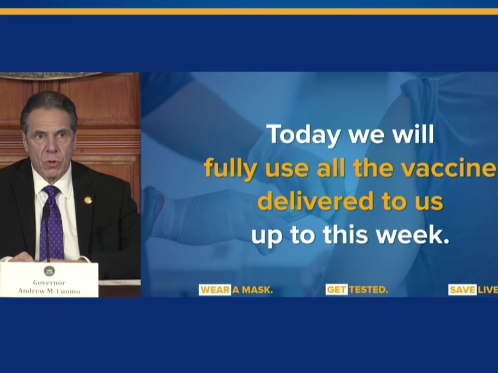 "We run out of allocation today," Gov. Andrew Cuomo said Friday.
