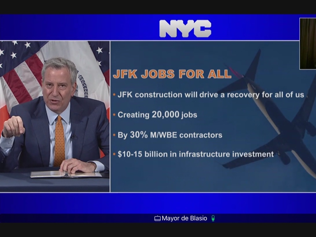 Southeast Queens stands to reap the benefits of a new lease extension for JFK Airport, Mayor Bill de Blasio and officials said.