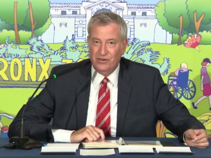 All city government employees will have to get a coronavirus vaccine or submit to weekly testing starting Sept. 13, Mayor Bill de Blasio announced.