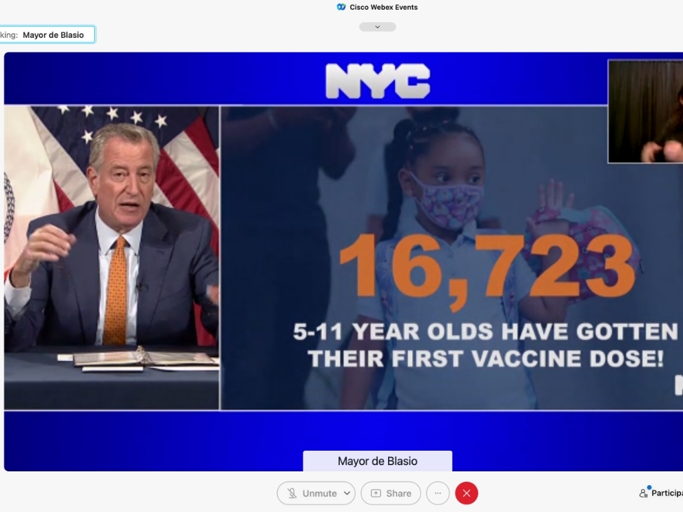 An extra four hours of sick leave for parents of children 5-11 who get the vaccine could be coming soon, Mayor Bill de Blasio said.