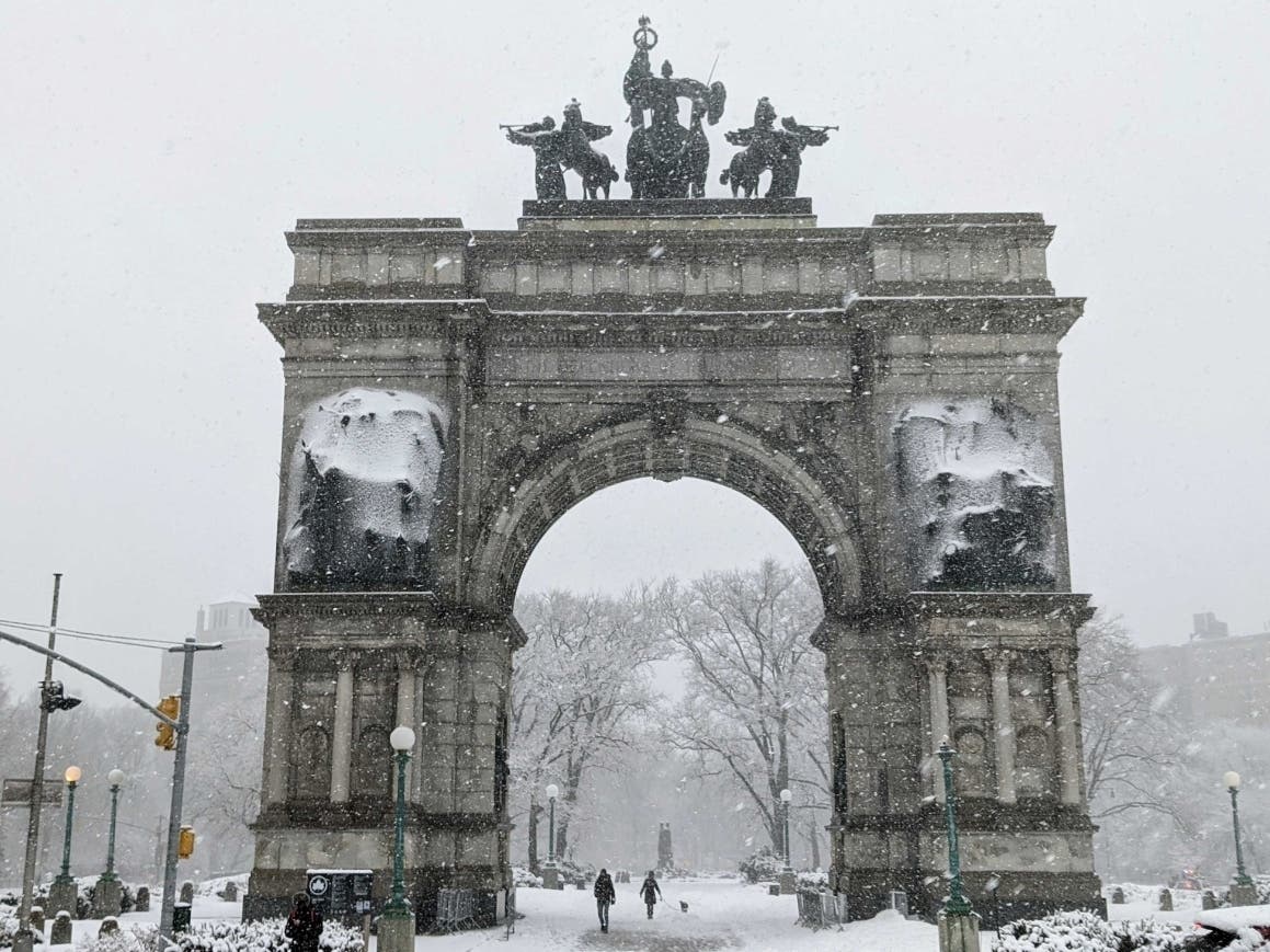 The city could see  8 to 12 inches of snow, if an AccuWeather forecast is accurate.