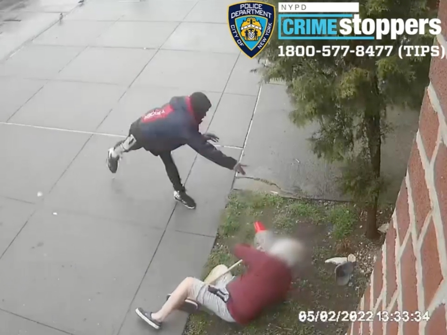 Police are looking for a man who attacked a 77-year-old man Monday in The Bronx.
