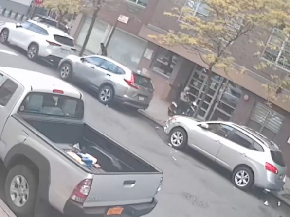 Video from Monday shows a Bronx shooting during a scooter chase.