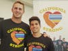 Los Angeles Rams quarterback Jared Goff and Mike Attanasio of the Milwaukee Brewers ownership group. 
