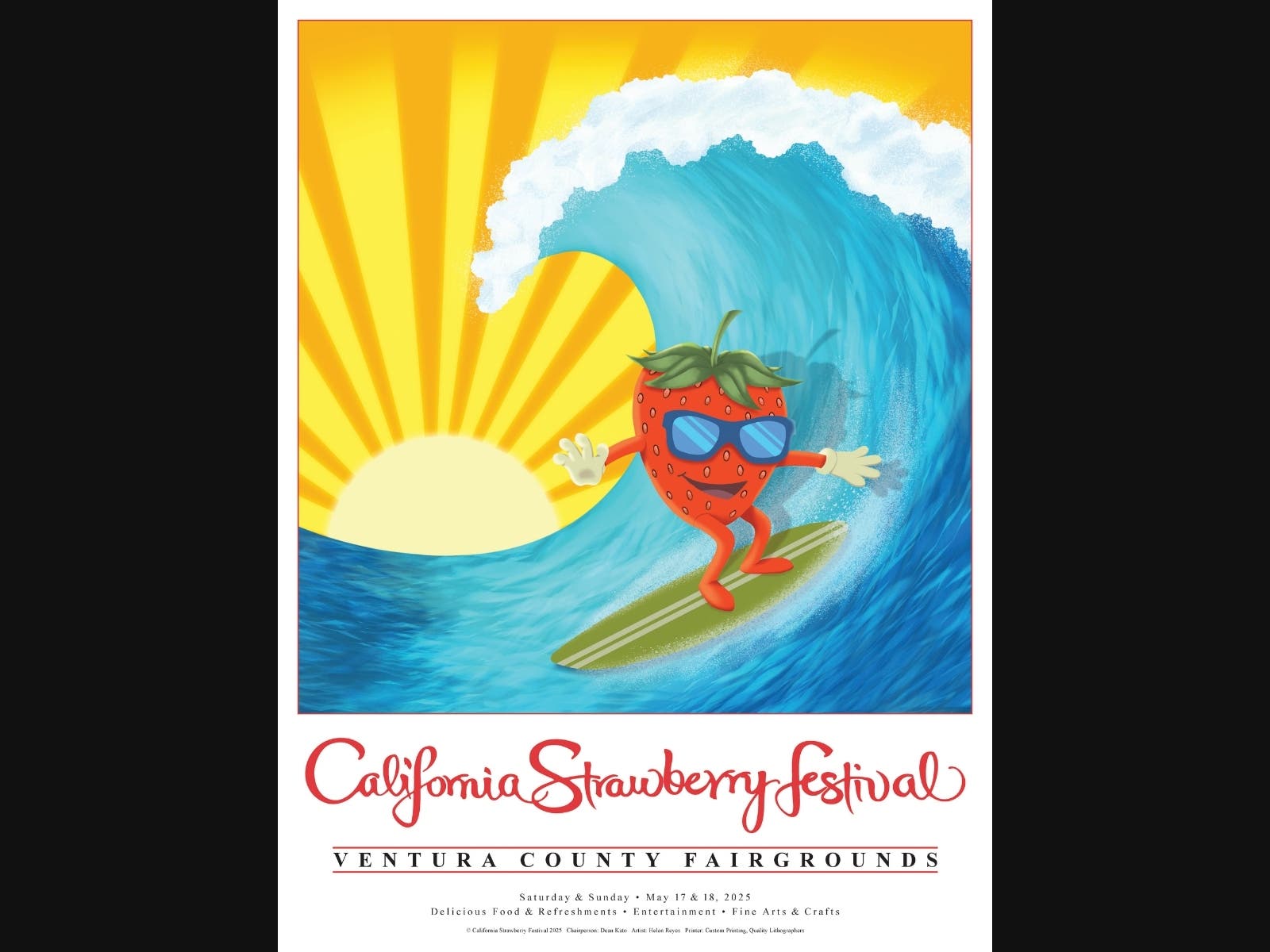 Official Artwork Revealed for 39th Annual Calif. Strawberry