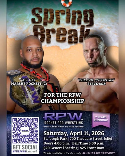 Affordable Pro Wrestling Entertainment this Saturday at St. Joseph Park!