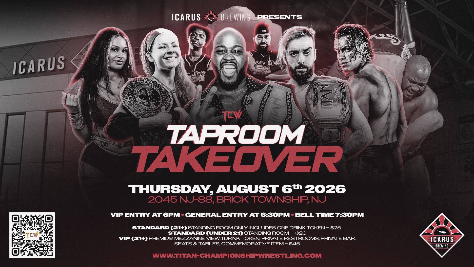 Icarus Brewing Co to host TCW Taproom Takeover Pro Wrestling Event
