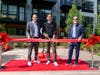 (From Left to Right): Joel Halpern, Managing Director of Investments for Halpern Real Estate Ventures, Jersey City Mayor Steven Fulop, Phil Goldschmiedt, a Development Partner.