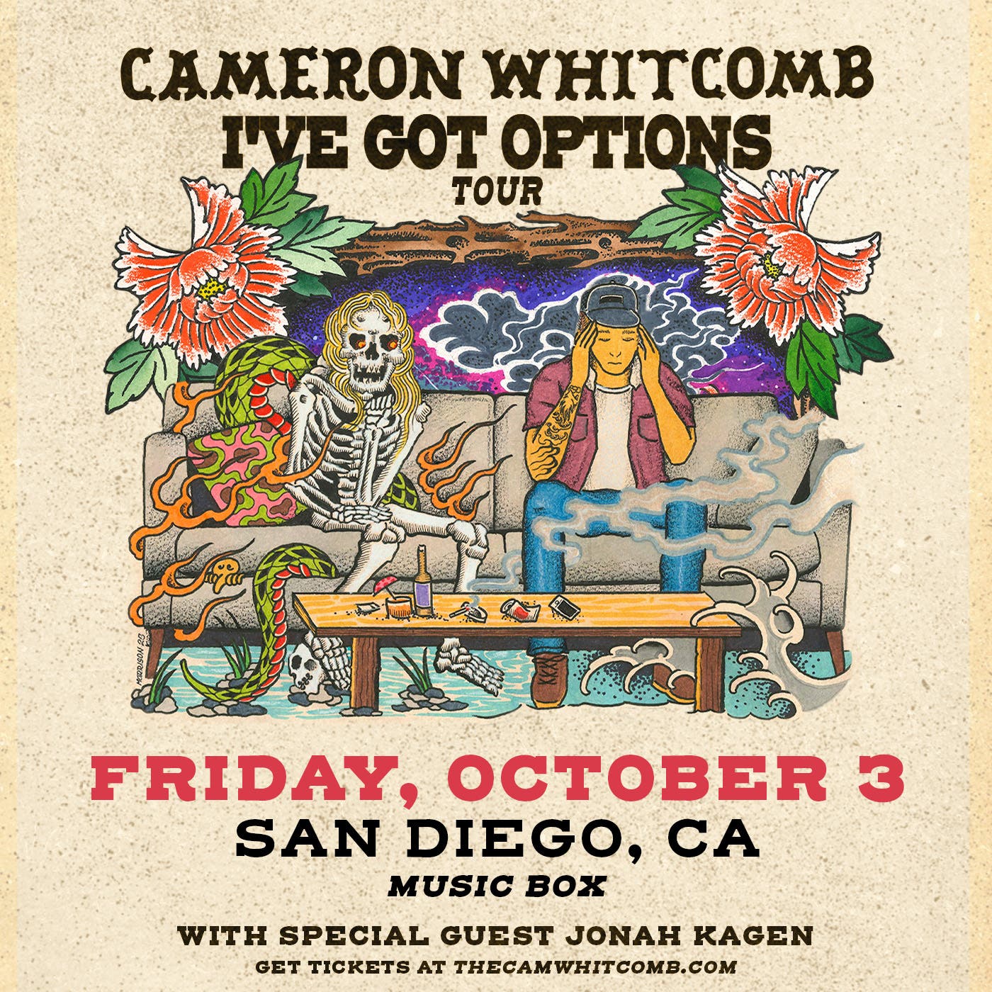 Cameron Whitcomb - I Got Options Tour w/ Jonah Kagen