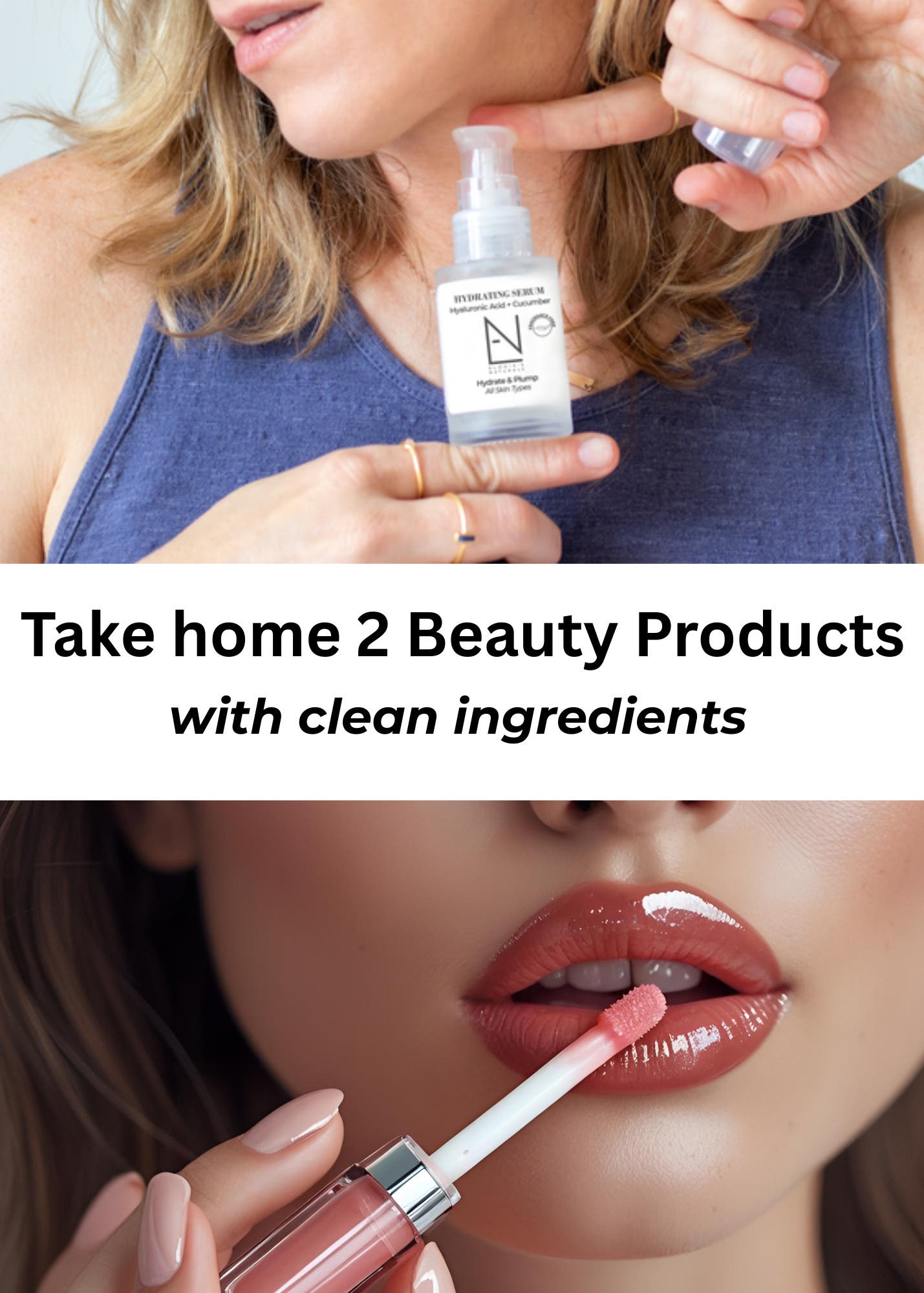 Craft your summer essentials: an hydrating serum and a lip gloss