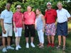 From left: Samaritan Board Chair Phillip Heath, Samaritan President and CEO Mary Ann Boccolini, Jim and Shirley Richardson of The Richardson Family Dealerships, and Golf Committee Co-Chairs Roy Fazio and Cliff Mancine. 