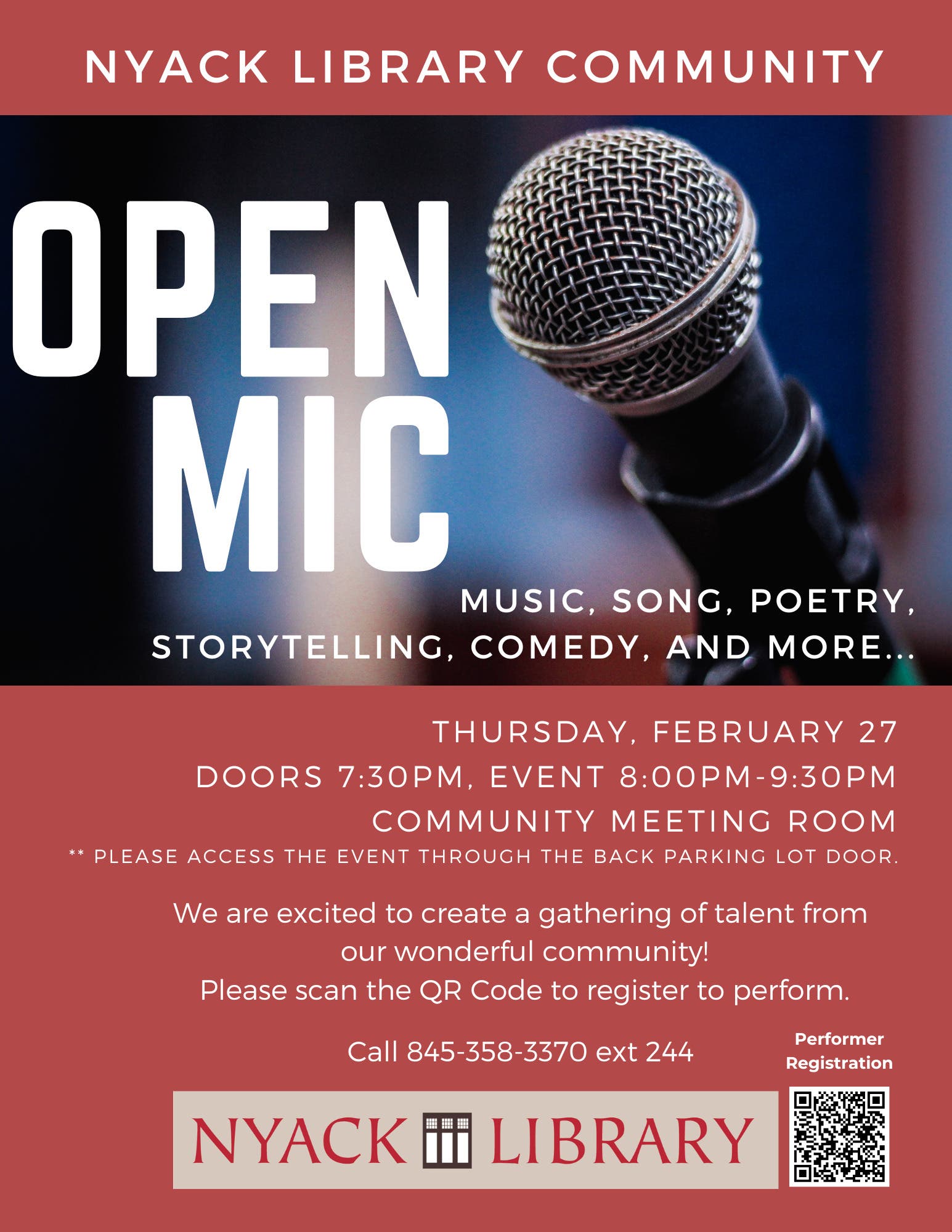 Feb 27 | Community Open Mic | Nyack, NY Patch