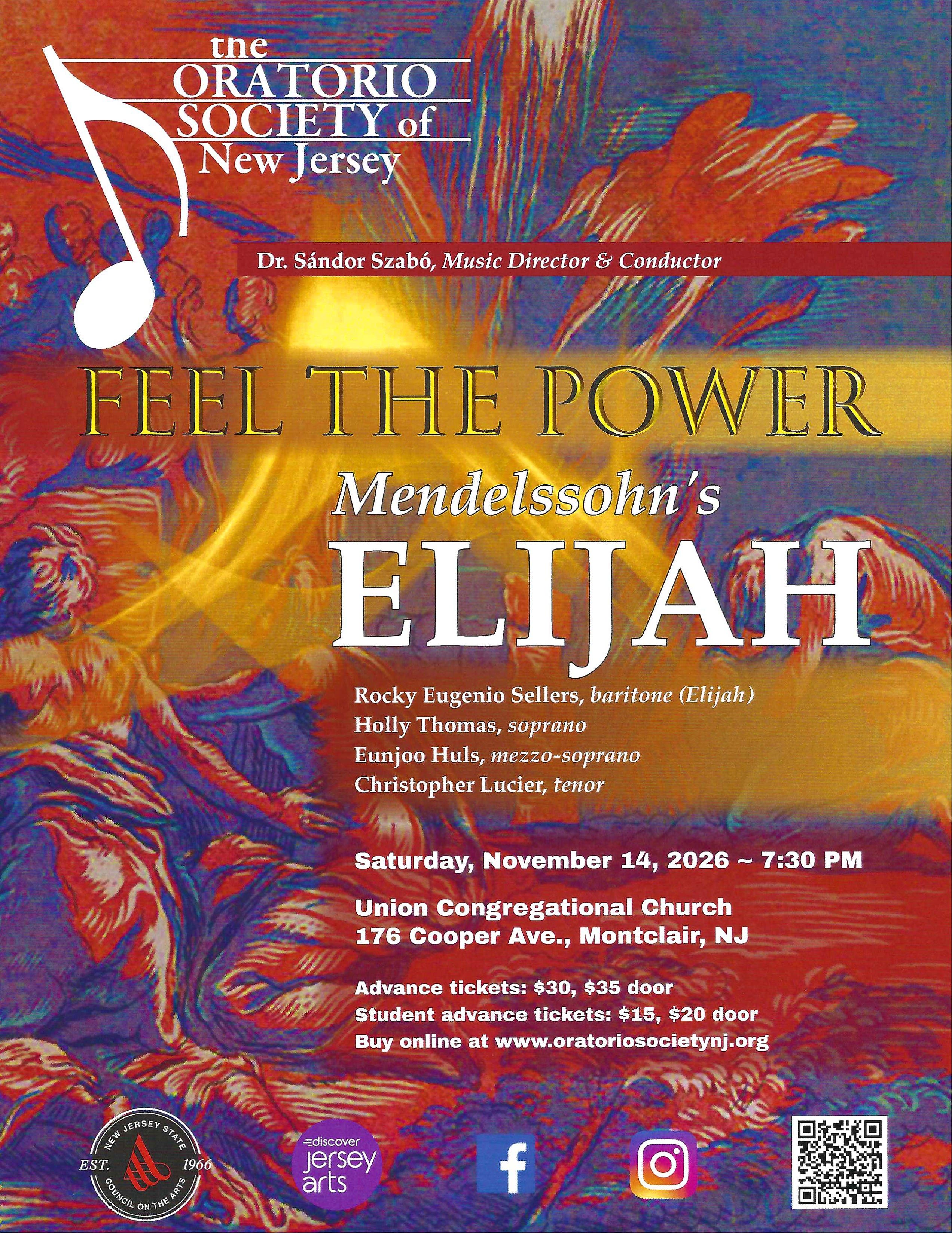 The Oratorio Society of New Jersey: Mendelssohn's Elijah