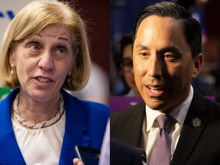 Councilwoman Barbara Bry and Assemblyman Todd Gloria on election night. / Photos by Megan Wood