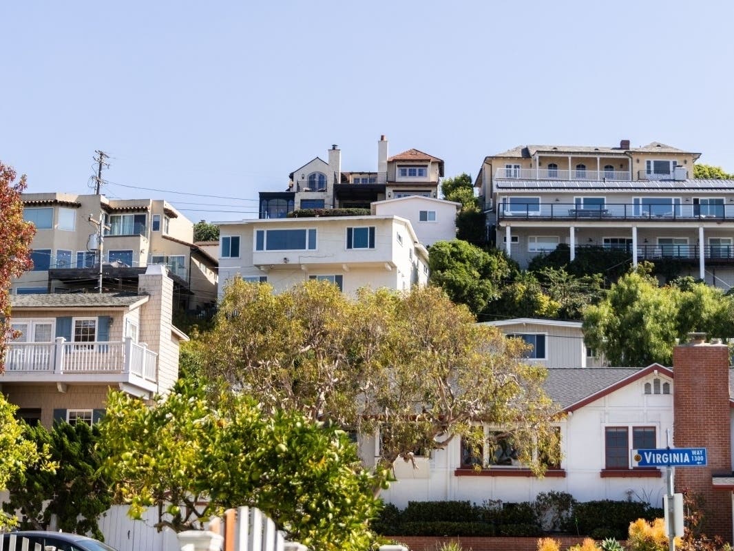 A view of houses on Virginia Street in La Jolla on Monday, Oct. 27, 2025. 