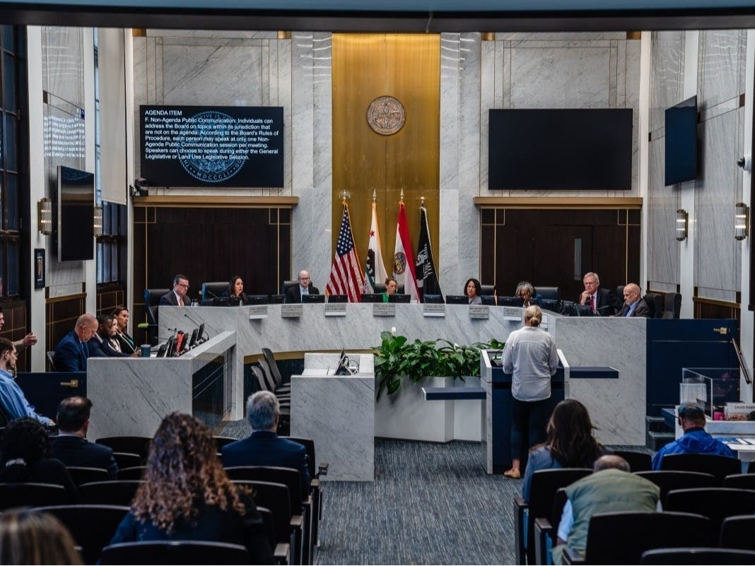 Board of Supervisors meeting at the San Diego County Administration Building in downtown on Nov. 4, 2025.
