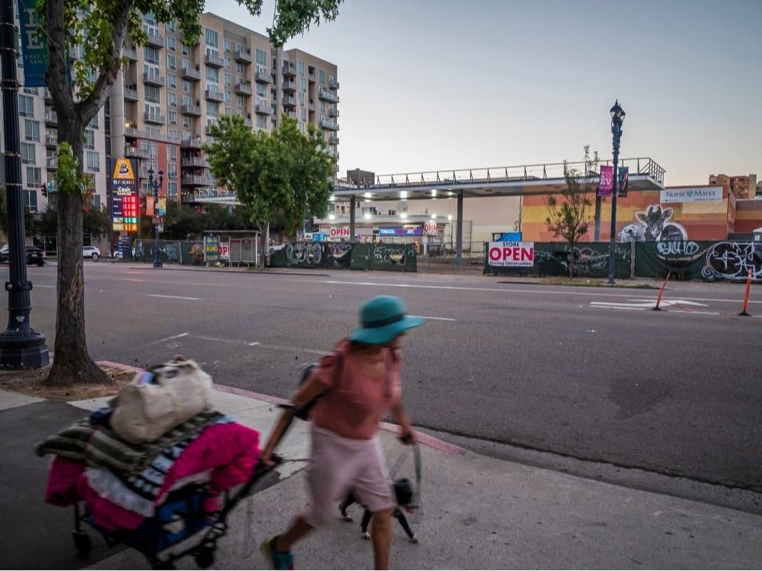 View from across the street from 1606 Market St. on Tuesday, July 7, 2026 in the East Village neighborhood in downtown San Diego.