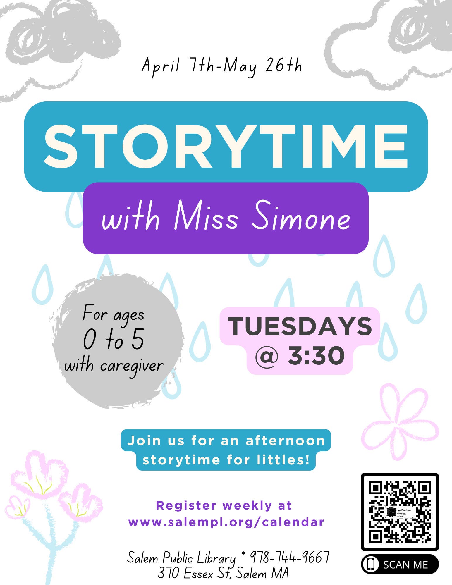 Afternoon Storytime with Simone for ages 0-5