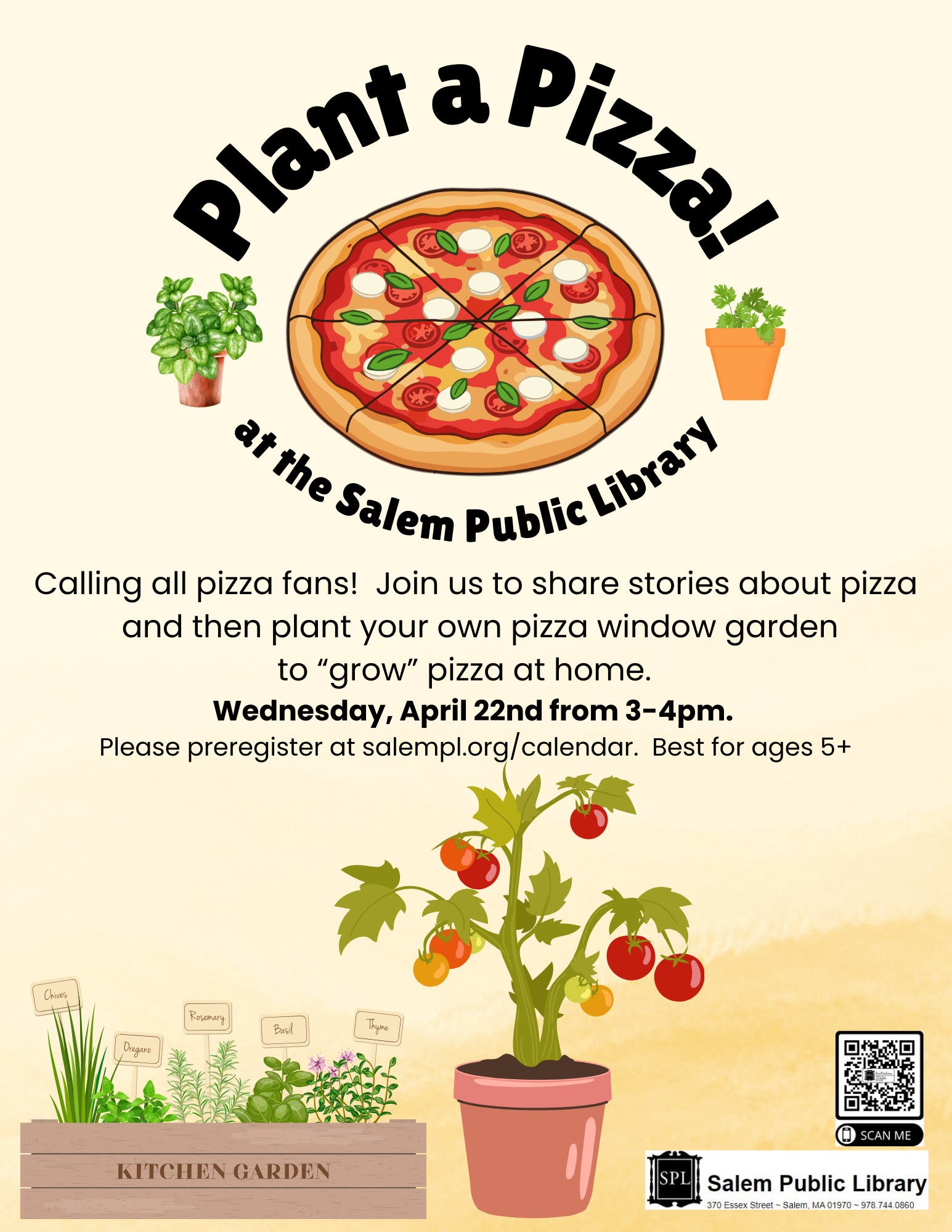 Plant a Pizza Storytime and Craft for ages 5+