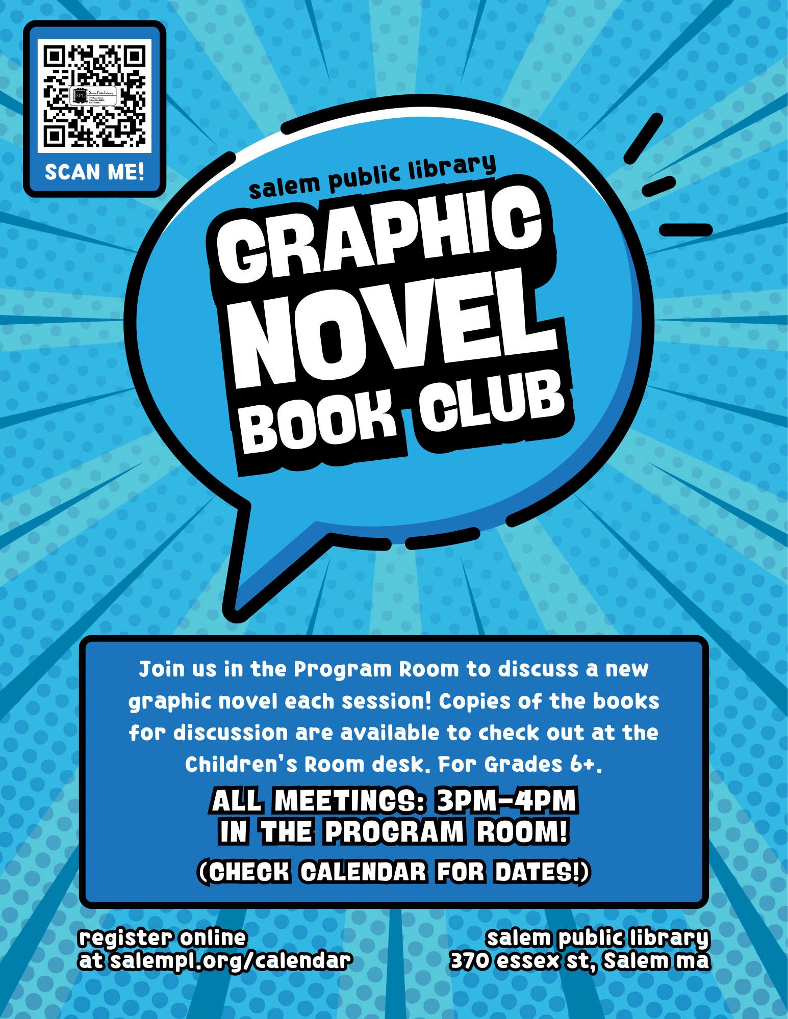 Graphic Novel Book Club for Grades 6 and Up