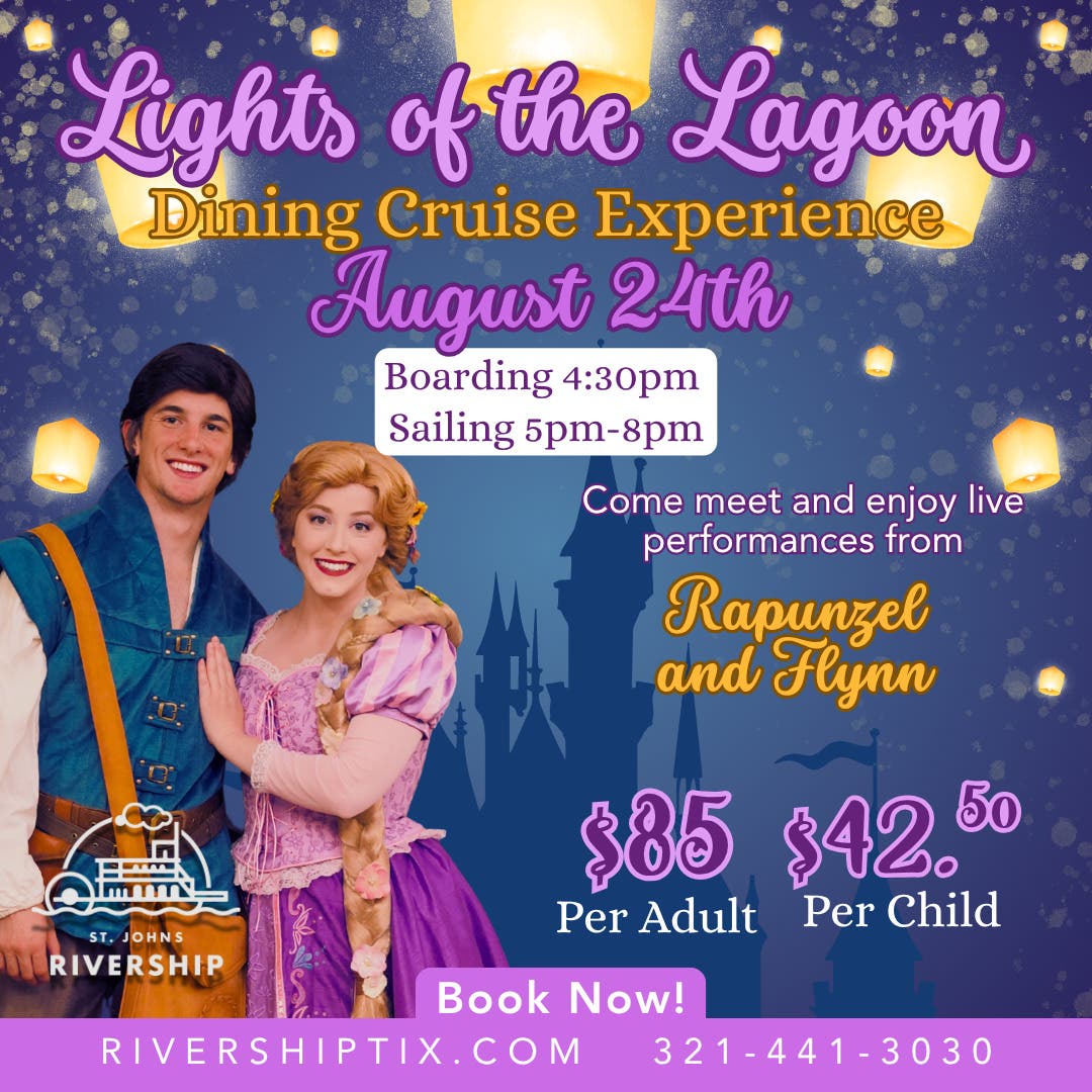Lights of the Lagoon – A Floating Fairytale with Rapunzel & Flynn Aboard the Barbara Lee
