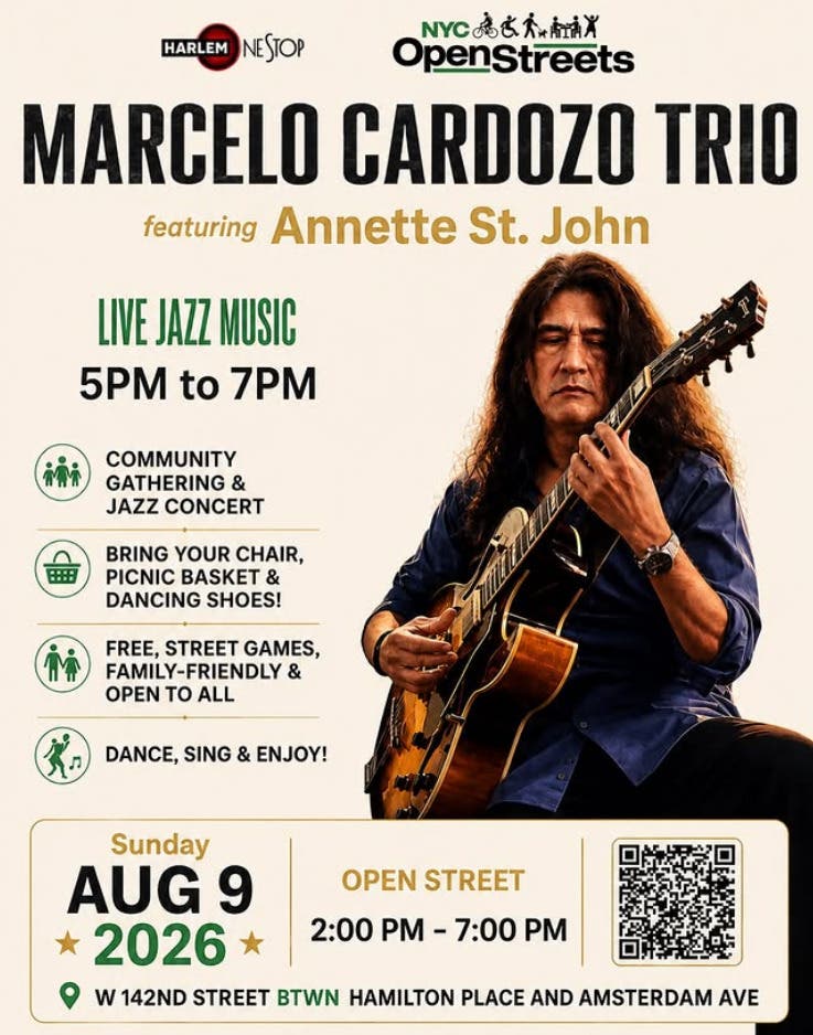 Hamilton Heights-West Harlem Open Street: MARCELO CARDOZO, Live Concert