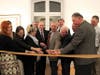 The Anderson Family, Kemper Center Executive Director Ed Kubicki, Kenosha County Executive Jim Kreuser, Kenosha Mayor John Antaramian, and Anderson Arts Center Administrator Rena Lee cut the ribbon on Saturday evening.
