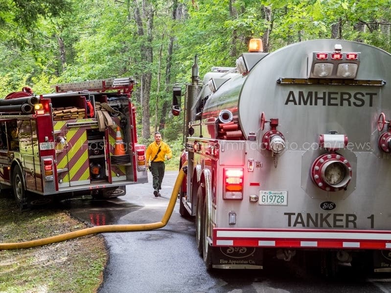 Firefighters Fight Brush Fire In Amherst Assisted By Merrimack ...