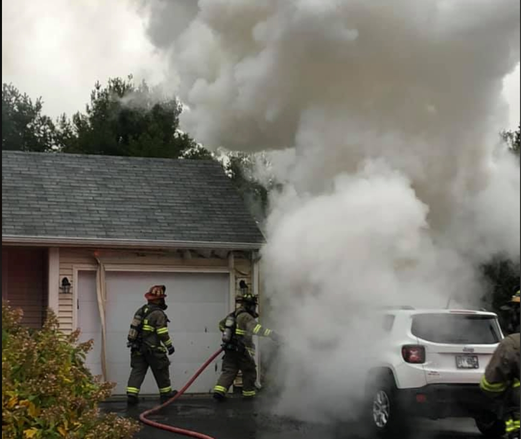 North Hampton Firefighters Respond To Car Fire Fully Engulfed | Hampton ...