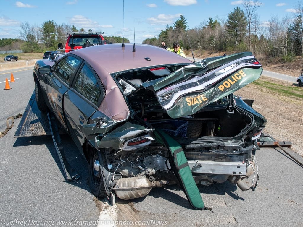 Woman Crashes Into Parked NH State Police Cruiser, Injuring Trooper ...