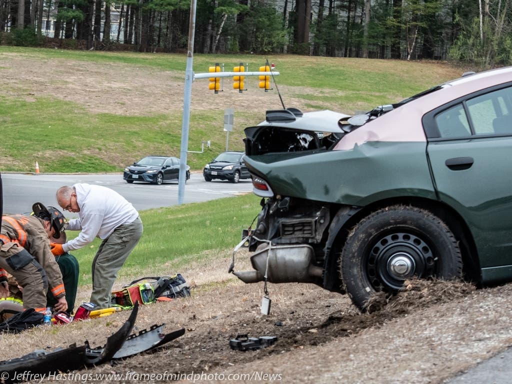 Woman Crashes Into Parked NH State Police Cruiser, Injuring Trooper ...
