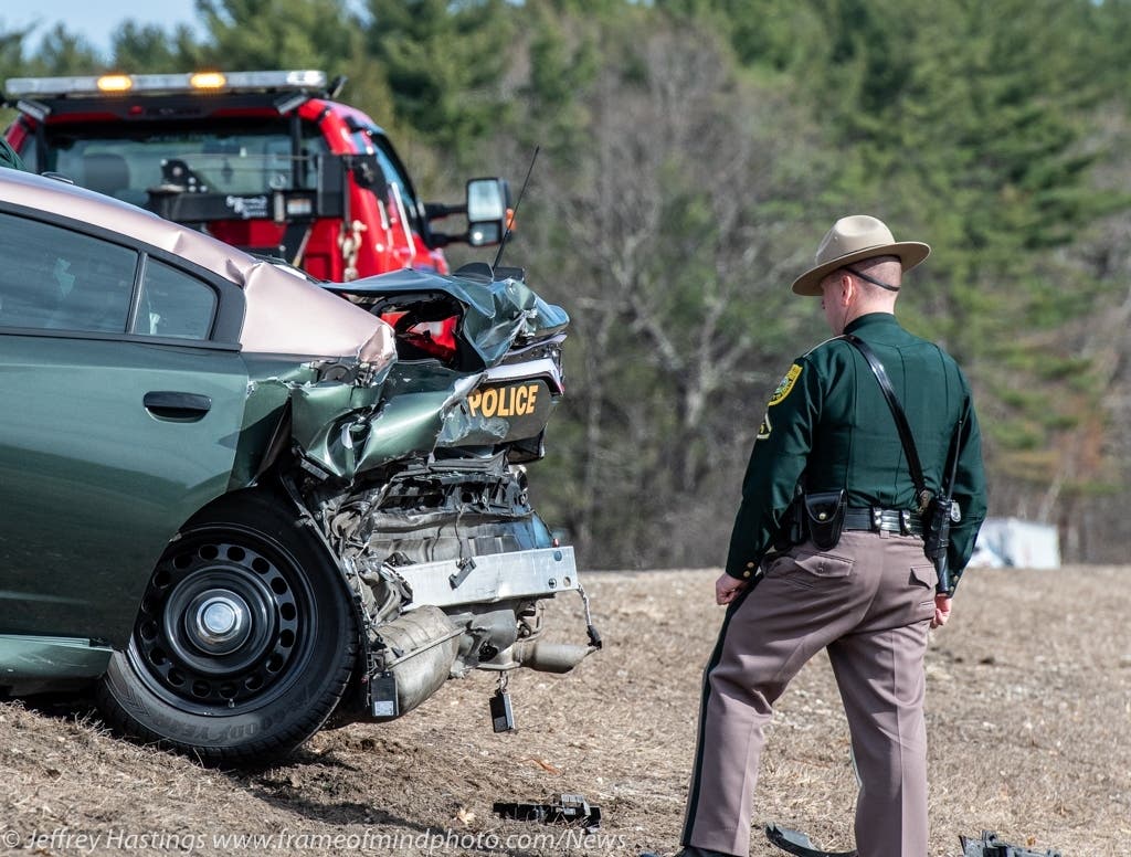 Woman Crashes Into Parked NH State Police Cruiser, Injuring Trooper ...