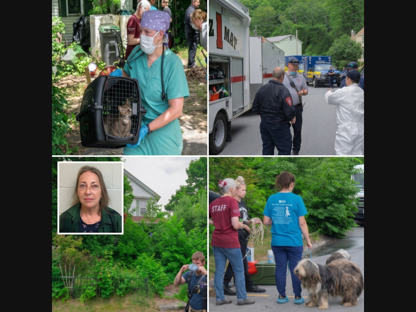 Karen Peterson, 70, is accused of seven charges of animal cruelty involving neglect of cats and dogs at a house on Dundee Avenue.