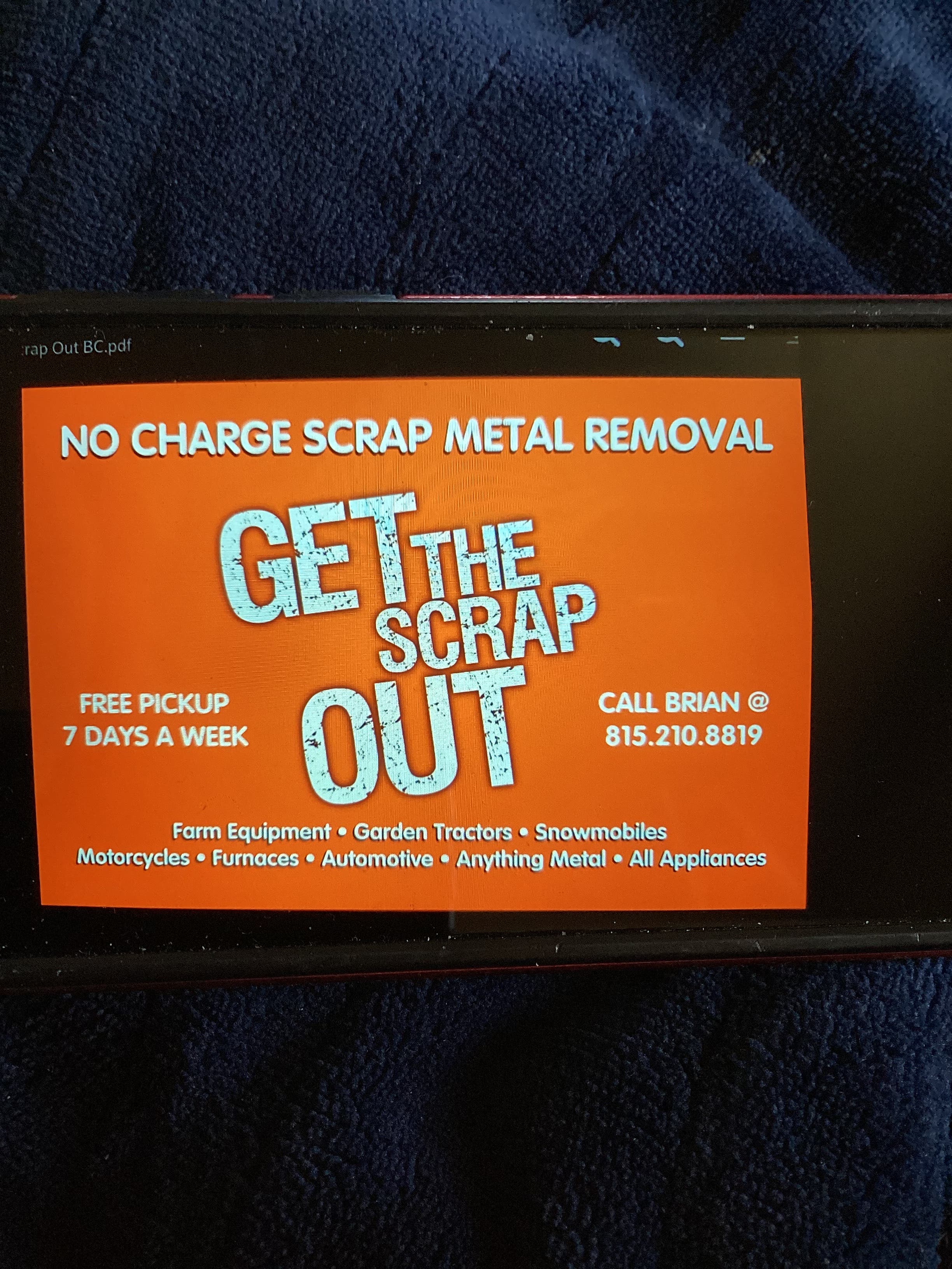Free Scrap Metal Pickup 