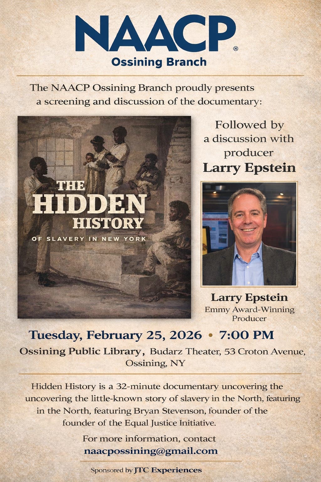 Feb 25 | Hidden History of Slavery in New York | Tarrytown, NY Patch