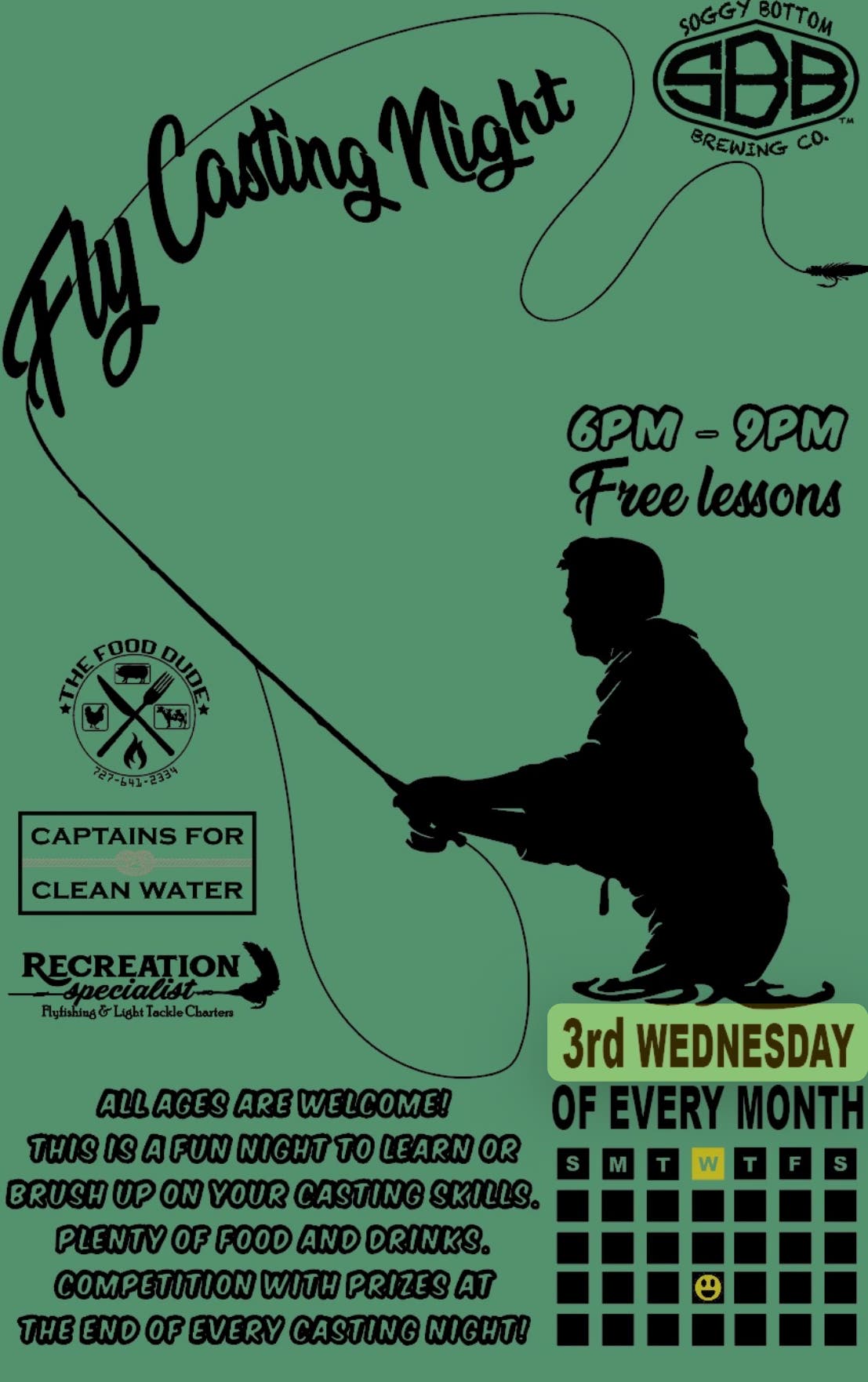 3rd Wednesday of the Month Free Fly Casting Night