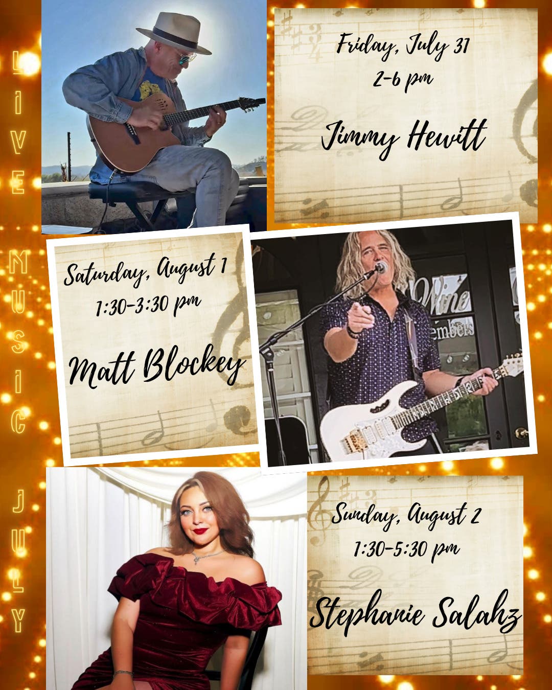 Live Music this Weekend July 31 - Aug 2, 2026