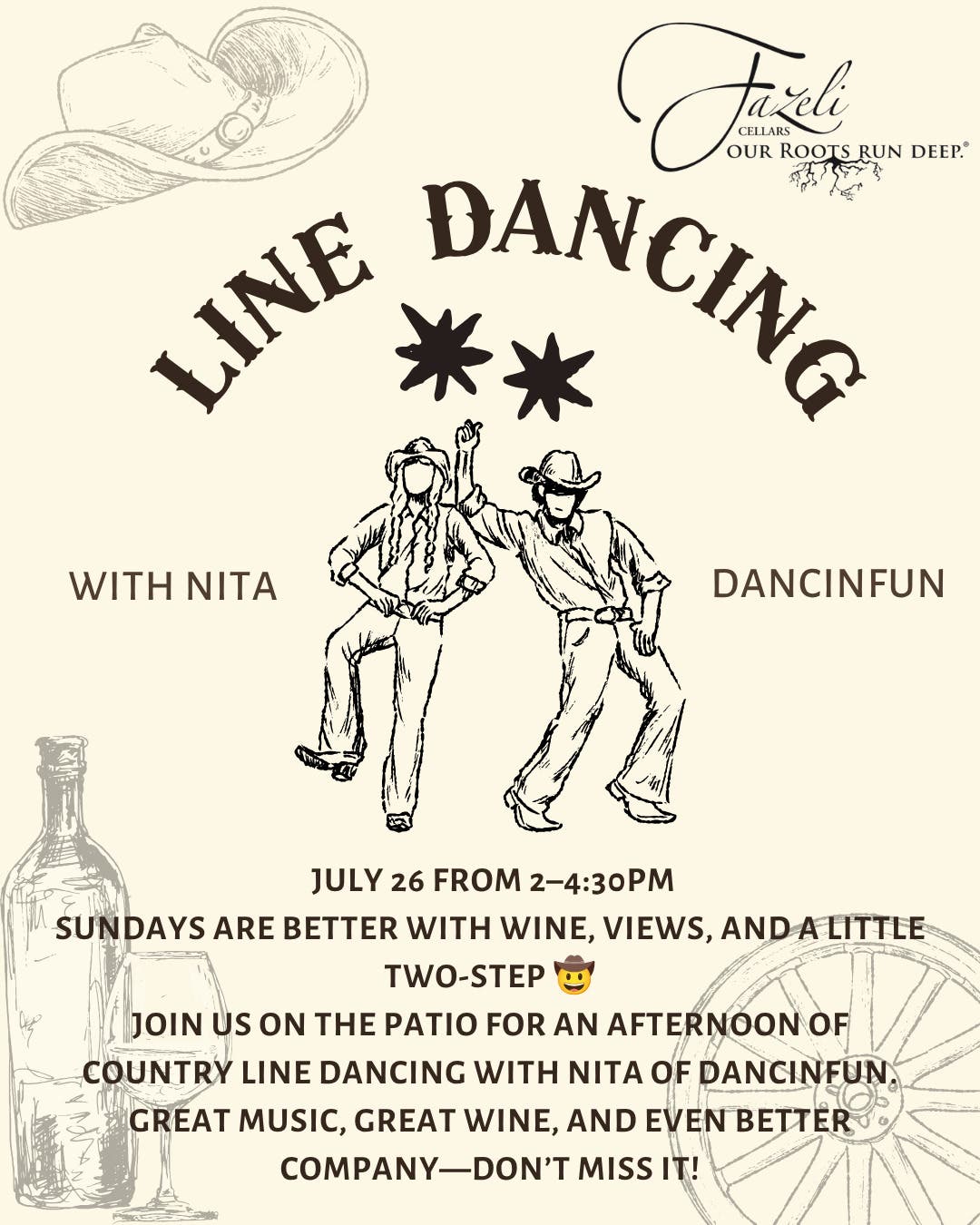 Line Dancing & Lessons on the Paito