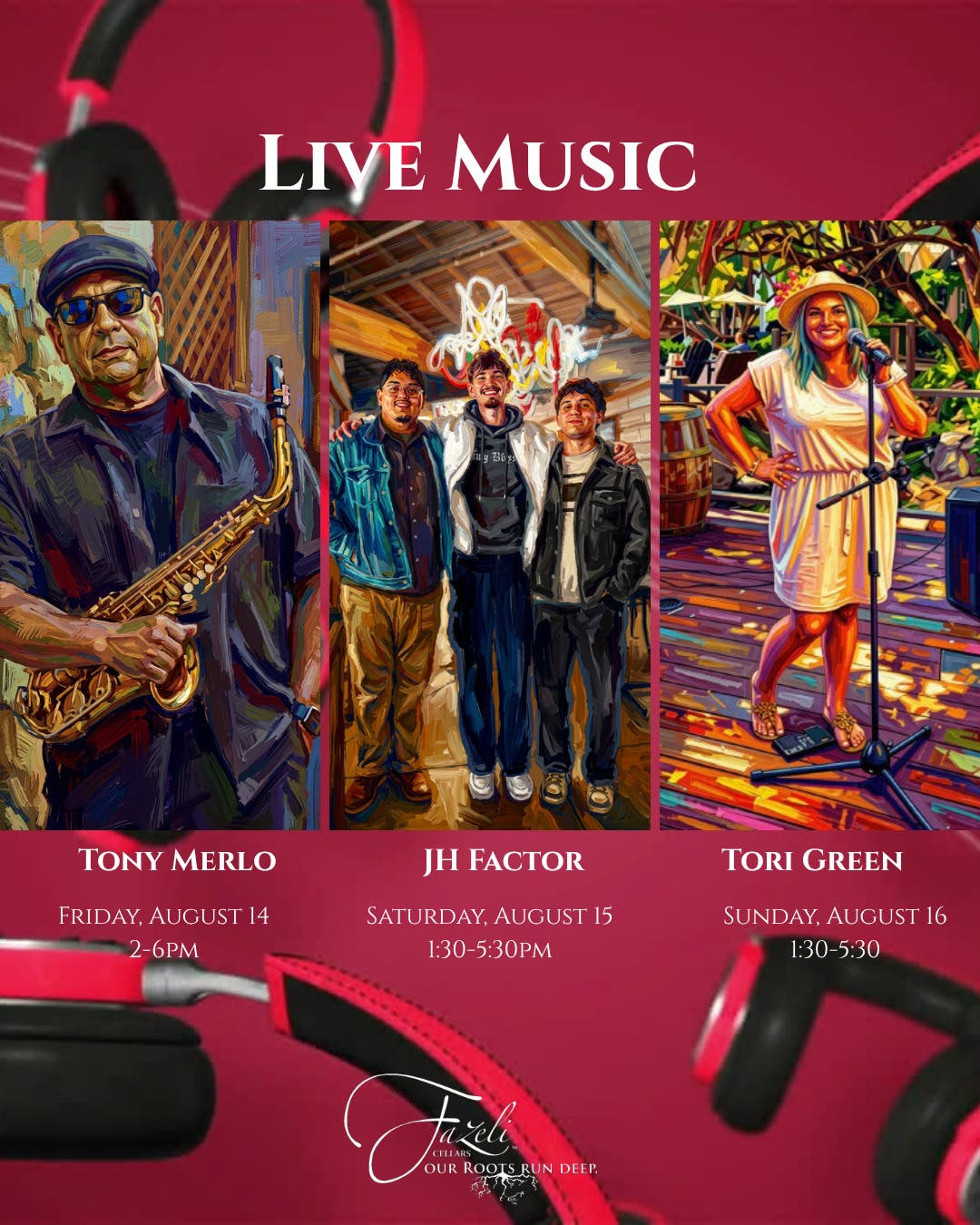 Live Music this Weekend Aug 14-16, 2026