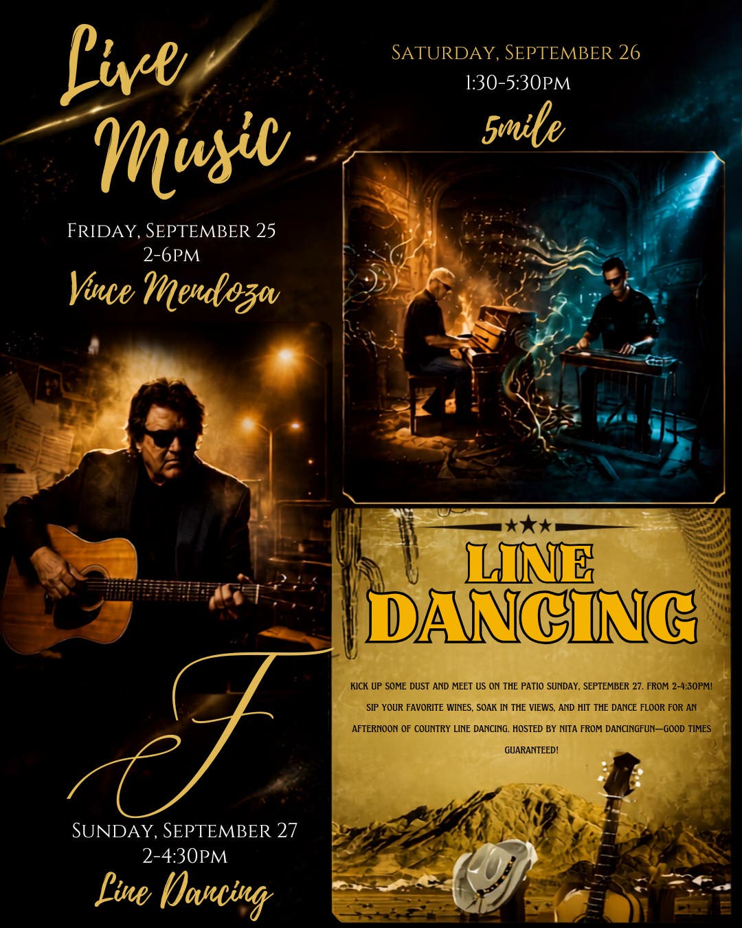 Live Music this Weekend Sept 25-27, 2026