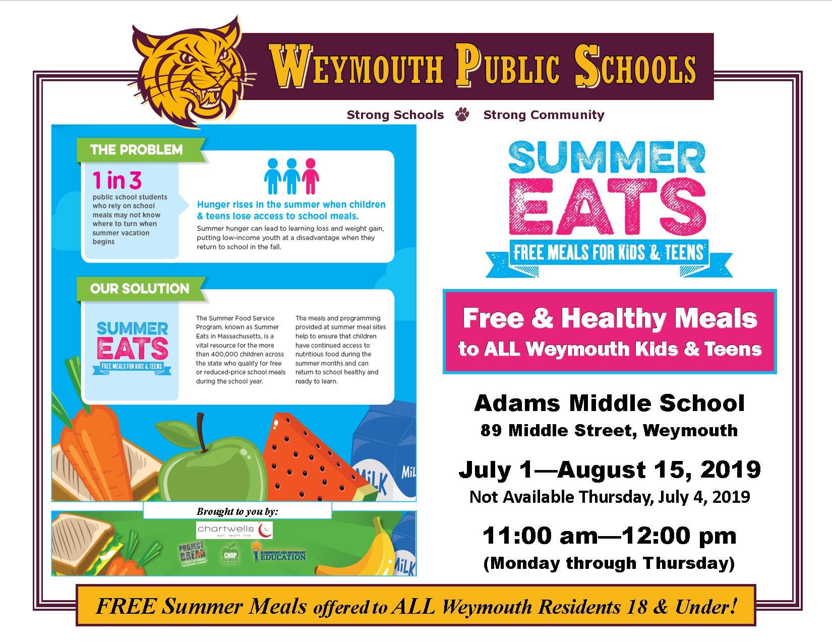 FREE Summer Meals to all Friends 18 & Under FREE Summer Meals to all Friends 18 & Under
