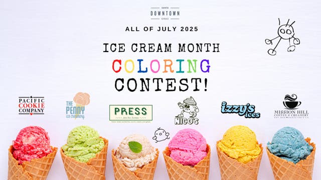 Ice Cream Month Coloring Contest