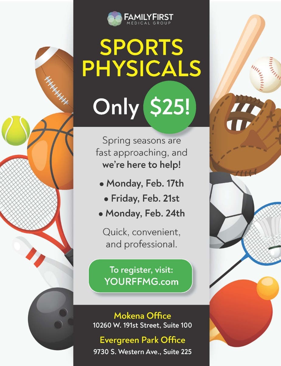 Feb 21 Spring Sports Physical Clinics! Evergreen Park, IL Patch