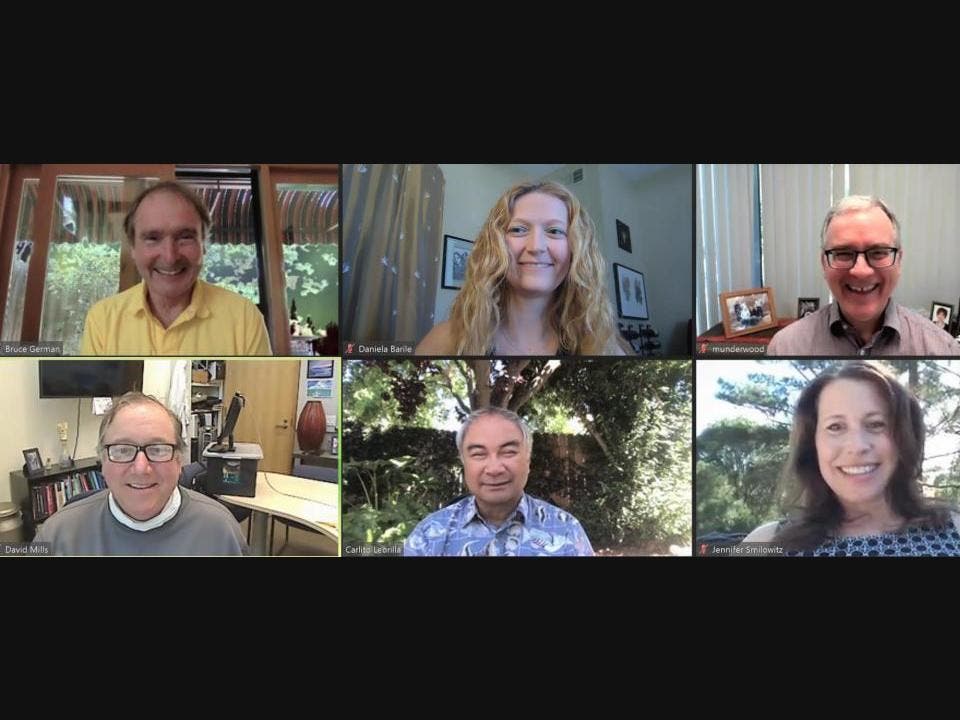 Bruce German, Daniela Barile, Mark Underwood, David Mills, Carlito Lebrilla and Jennifer Smilowitz received an Innovator of the Year award for their work on breast milk, infant nutrition and probiotics.
