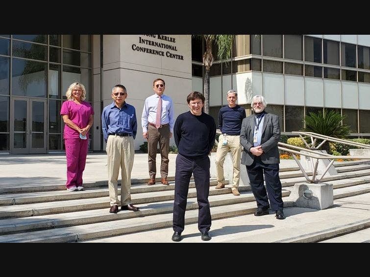 The School of Medicine research team stands in excitement to receive an additional grant from the National Heart, Lung and Blood Institute to continue their hypoxia studies.