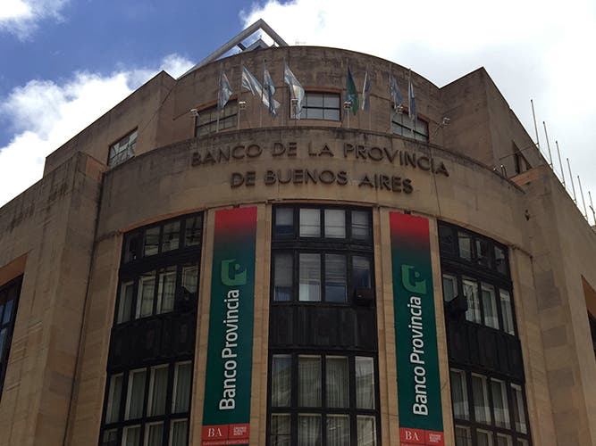 UC Berkeley Haas School of Business student Santiago Pezzoni's startup works to connect underbanked consumers in Latin America. Pictured here is the Banco de la Provincia de Buenos Aires in Argentina.
