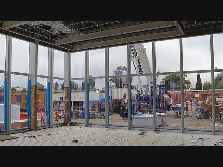 A view from inside the Galleria looking to the north east.