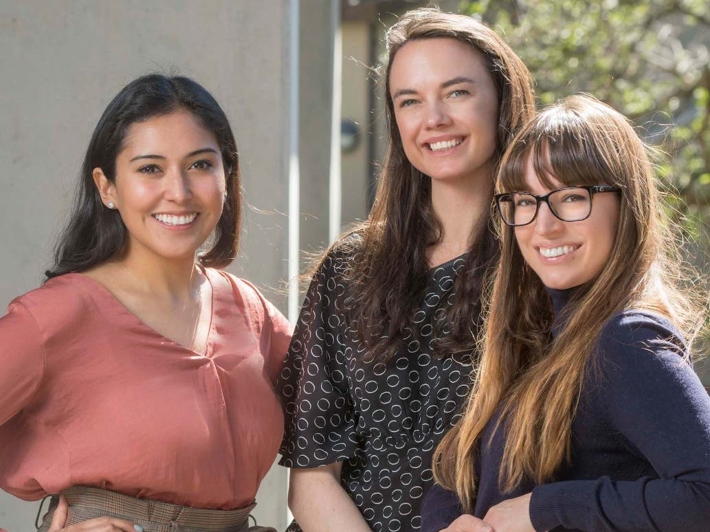L-R: EGAL Research Assistant Diana Chavez-Varela, BA 19 (political economy); Associate Director Genevieve Smith, and Program Director Jennifer Wells. Photo: Jim Block