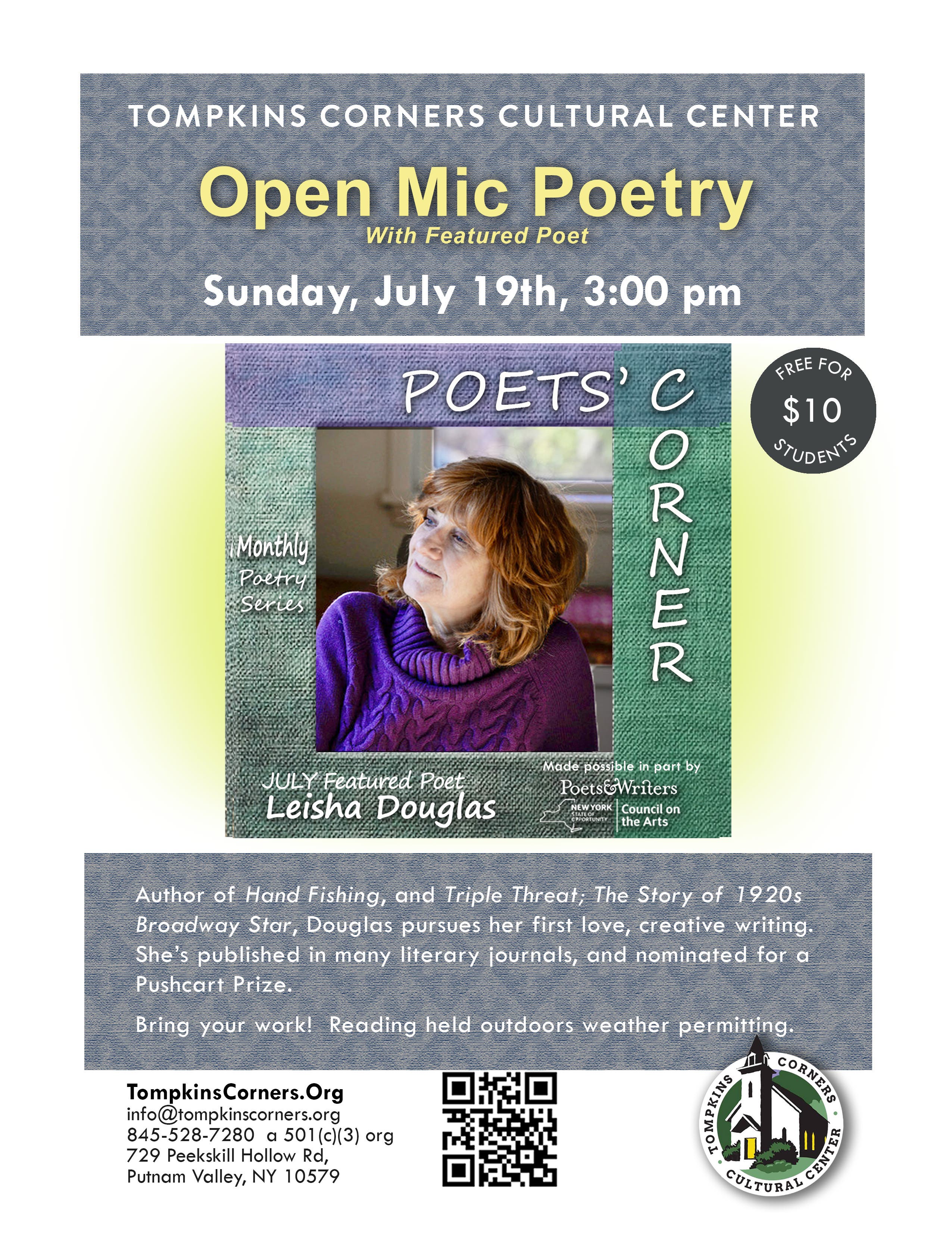 Open Mic Poetry With Featured Poet Leisha Douglas